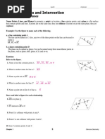 Geometry Point Lines and Planes Worksheet A | PDF