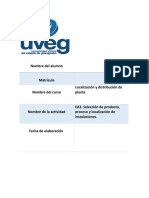 Eea3 Selección de Producto Proceso y Localización de Instalaciones