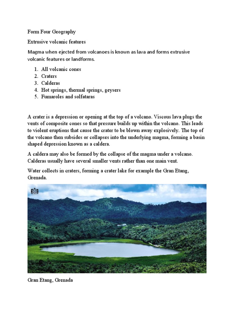 Extrusive Volcanic Features | PDF