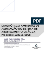 DIAGNÓTISCO AMBIENTAL DE AMPLIAÇÃO DO SISTEMA DE ABASTECIMENTO DE ÁGUA