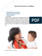 Language and Speech Disorders in Children: On This Page