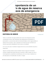 Cómo Asegurar Un Suministro de Agua para Casos de Emergencia