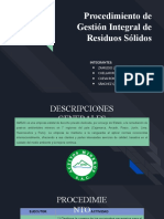 Procedimiento de Gestión Integral de Residuos Sólidos