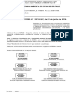 DECISÃO DE DIRETORIA #120/2016/C, de 01 de Junho de 2016.: Companhia Ambiental Do Estado de São Paulo