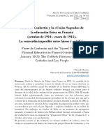 Pierre de Coubertin y La Unión Sagrada de La Educación Física en Francia
