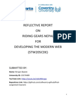 Reflective Report ON Riding Gears Nepal FOR Developing The Modern Web (STW205CDE)
