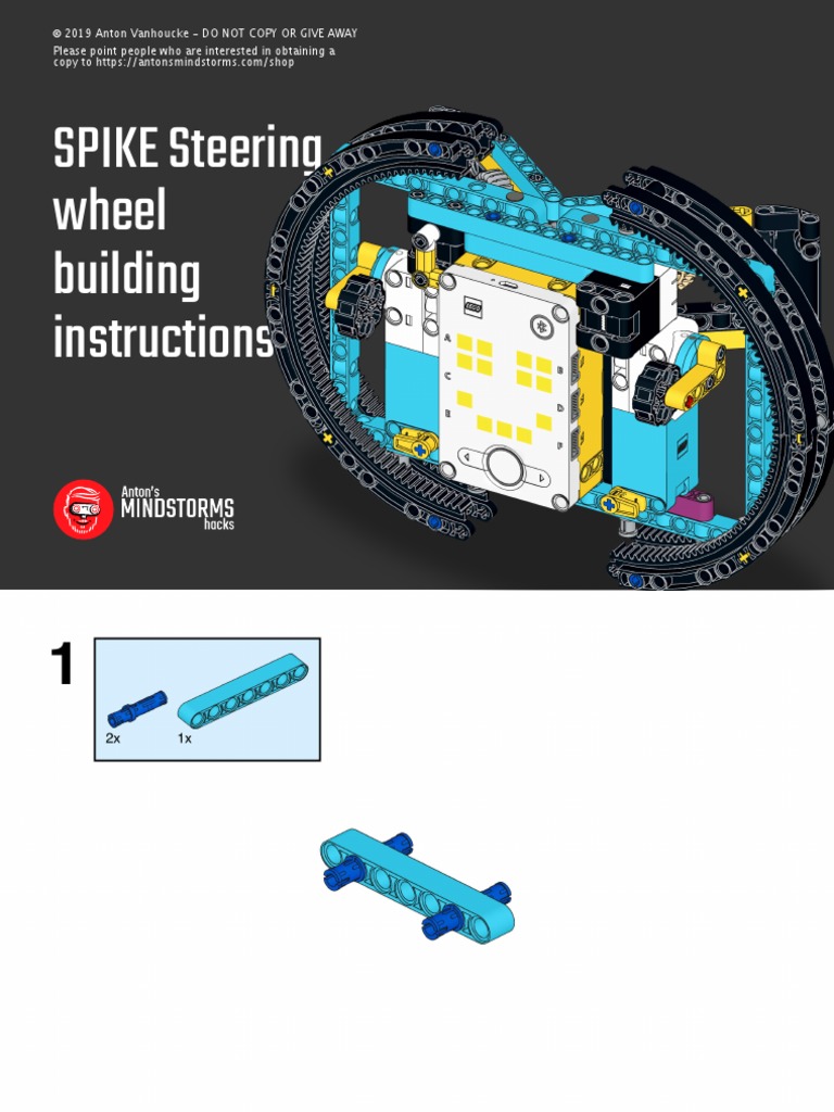 Spike Prime Steering Wheel Instructions | PDF