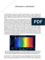 Spettrofotometria e Colorimetria