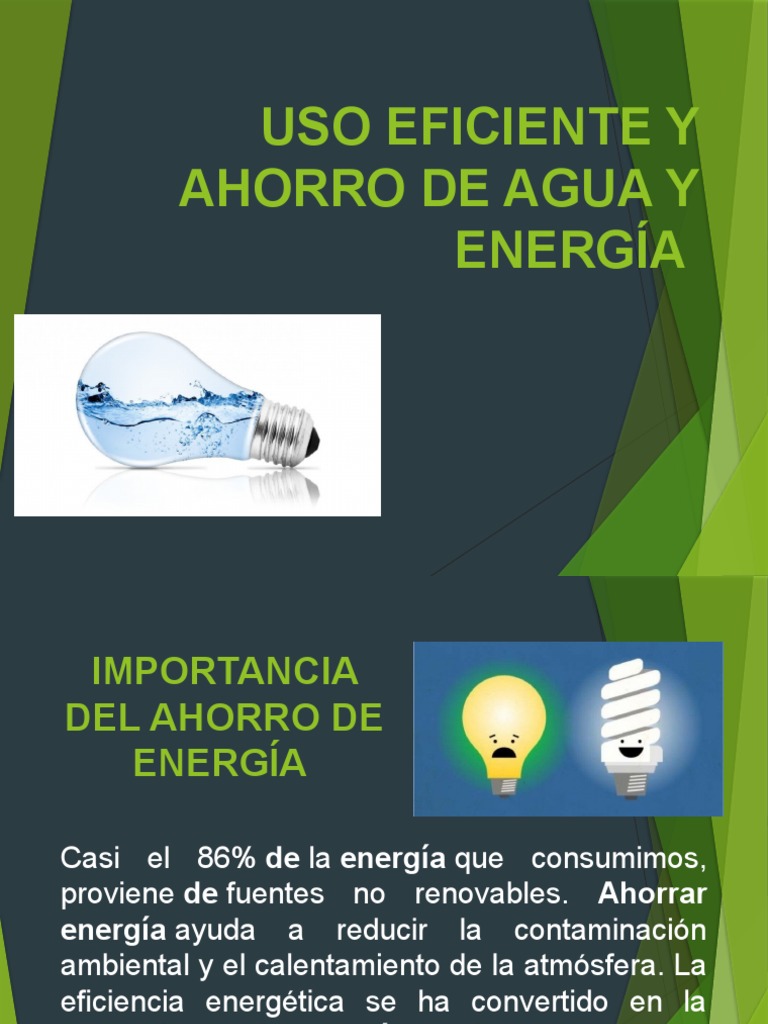 Ahorro Eficiente de Agua y Energía | PDF | Agua | Uso eficiente de energía