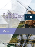 Itil 4 Specialist: Sustainability in Digital and IT in 1,000 Words