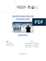 Investigaciòn de Operaciòn Unidad 1 Wilmaris