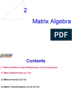 Chapter 2 - Matrix Algebra