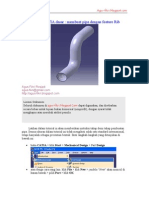 CATIA tutorial membuat pipa dengan feature Rib