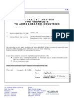 Form 3c - EUD FOR SHIPMENTS TO ARMS EMBARGO COUNTRIES