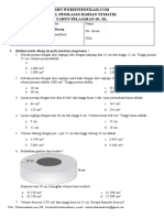 Soal PH MTK Kelas 6 SM 2 Bangun Ruang