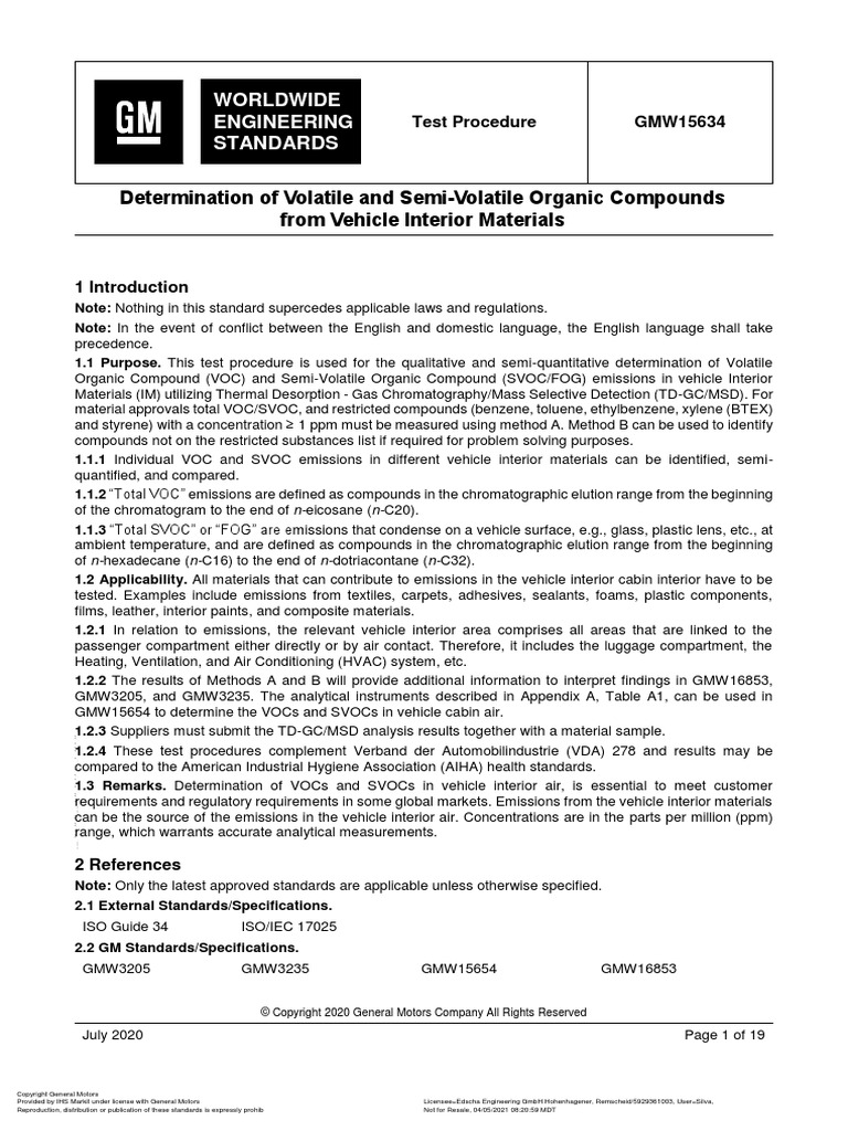 Determination of Volatile and Semi-Volatile Organic Compounds From ...