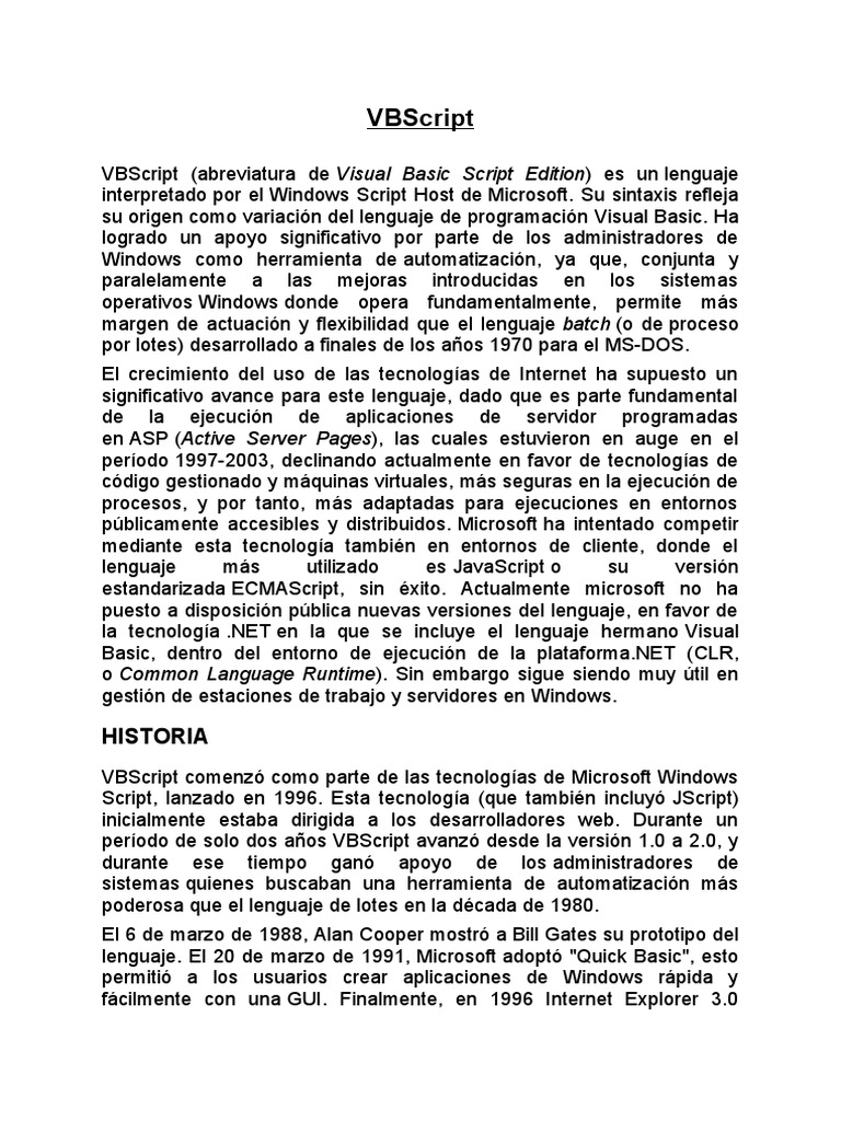 VBScript BAT | PDF | Informática | Microsoft Windows