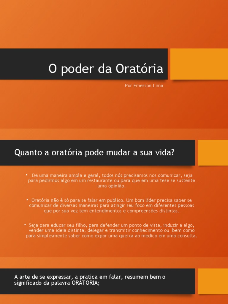 O Poder Da Oratória | PDF