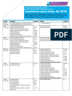 May 2016 Examination Schedule - Spanish