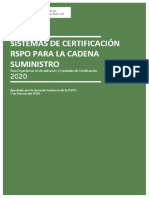 RSPO Supply Chain Certification Systems 2020 - SPA