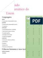 Check List Do Conteúdo Programático Do Enem