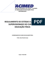 Regulamento de Estágio Curricular Supervisionado Do Curso de Educação Física