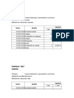 Kardex y Transacciones