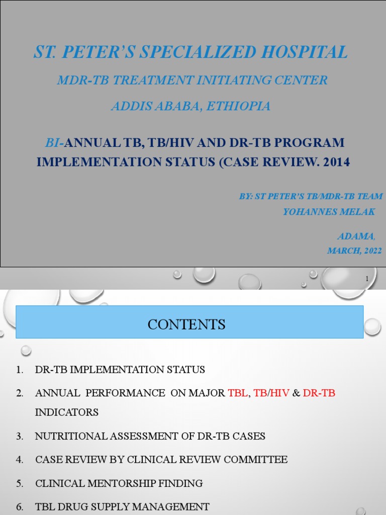 DR-TB Program Status Report 2022 | PDF | Tuberculosis | Medicine