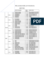 Jadwal Pelajaran Kelas X Bahasa