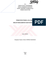 Turkiye de Temsil Anlayisi Ve Milletvekillerinin Parti Degistirmesi the Understanding of Representation in Turkey and the Transfers of the Members of Parliament