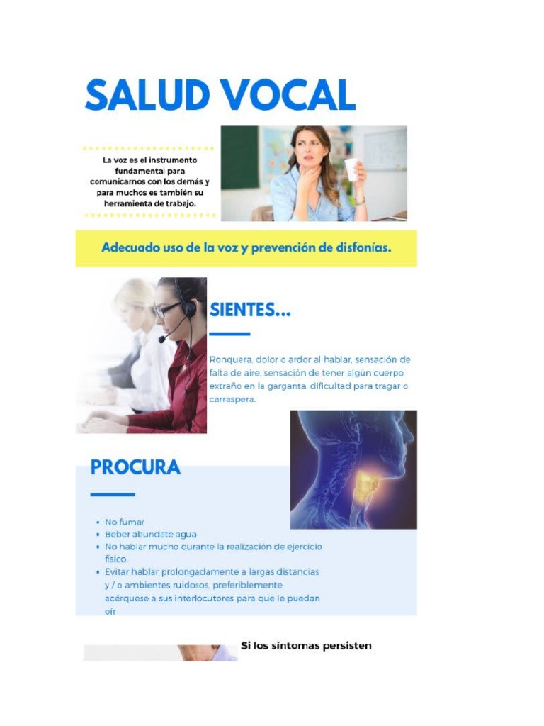 Prevención Cuidado de La Voz | PDF