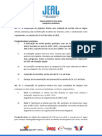 Regulamento da Ginástica Rítmica nos Jogos Estudantis de Alagoas 2022