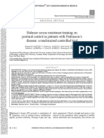 Balance Versus Resistance Training On Postural Control in Patients With Parkinsons Disease