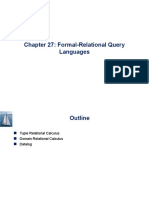 Chapter 27: Formal-Relational Query Languages