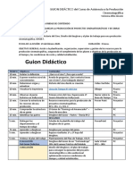 Guión Didáctico Azul de Cine - Asistencia A La Producción de Cine