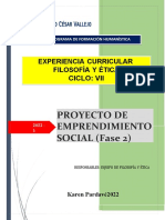 Proyecto Emprendimiento Social - Fase
