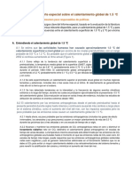 Ideas Centrales Reporte Especial Sobre El Calentamiento Global de 1.5°C