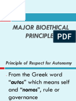 Major Bioethical Principles