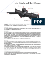 Instruction For Vector Optics Veyron 3-12x44 Riflescope: Elevation