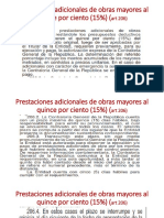 Prestaciones Adicionales de Obras Mayores Al Quince Por Ciento (15%) (