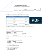 Tarea El Artículo y El Sustantivo