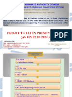 Project Status Presentation (AS ON 07.07.2022) : (Ministry of Transport & Highways, Government of India)