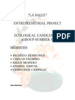 "La Salle" Entrepreneurial Project Ecological Candlestick (Group Number 3) Members