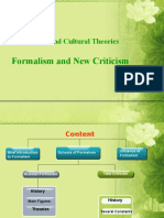 Formalism and New Criticism