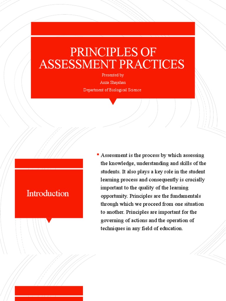 Principles of Assessment Practices | PDF | Educational Assessment ...