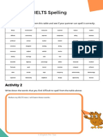 Ielts Spelling For The Listening Test