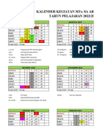 KALENDER PENDIDIKAN MTs. SA 2022-2023