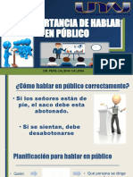 Importancia de Hablar en Publico Primera Sesion