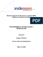 PTH-PD-21 Procedimiento de Inducción y Reinducción