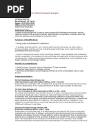 Chief Information Officer Resume Sample